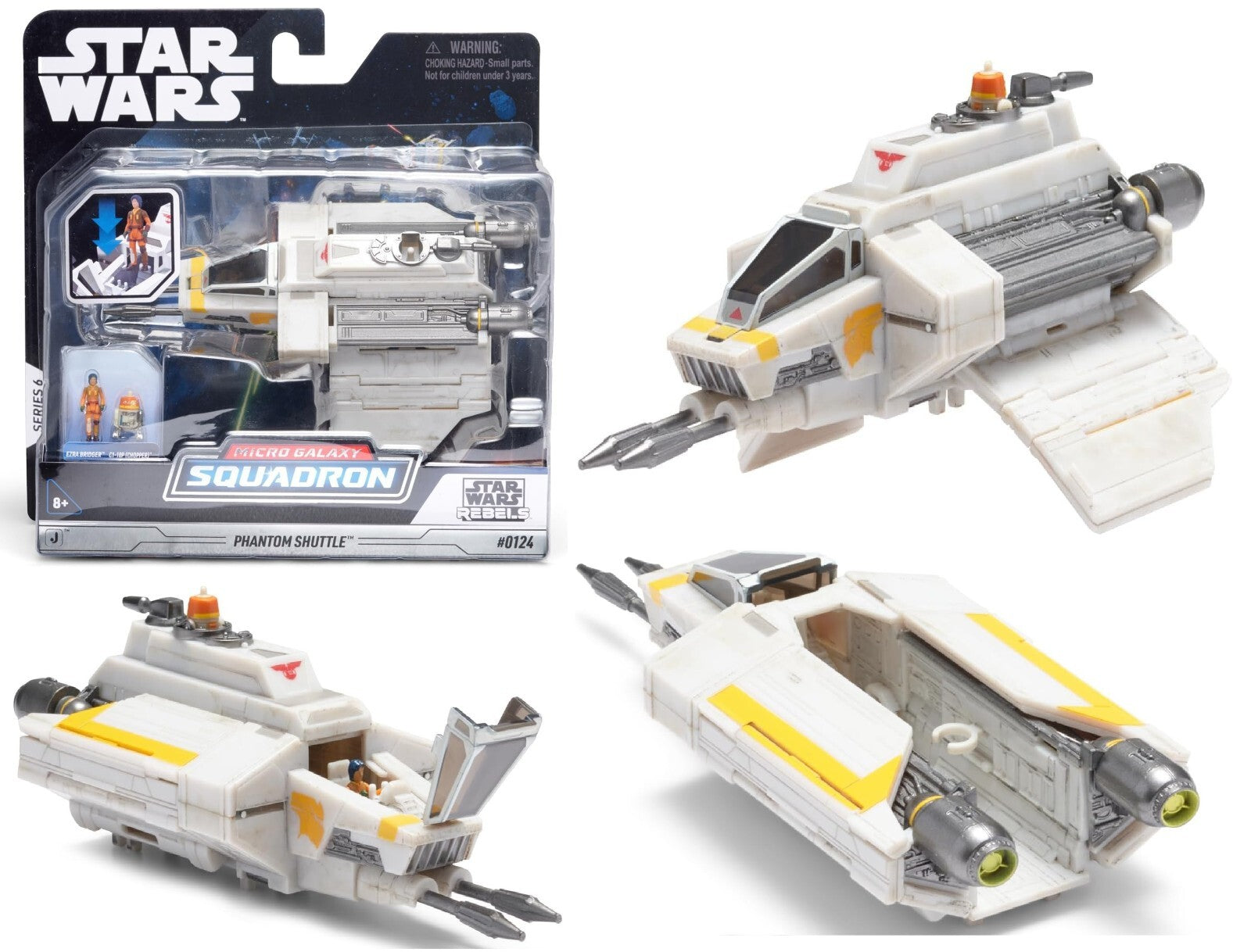 Star Wars Micro Galaxy Squadron Vehicles 3-5 Inches Space Ship Phantom Shuttle