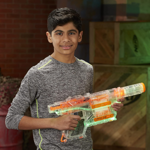 Nerf Modulus Ghost Ops Shadow ICS-6 Blaster Light Up Custom 6 Darts Ages 8 +