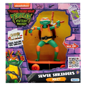Teenage Mutant Ninja Turtles Mikey Mutant Mayhem Skate Toy TMNT Sewer Shredders