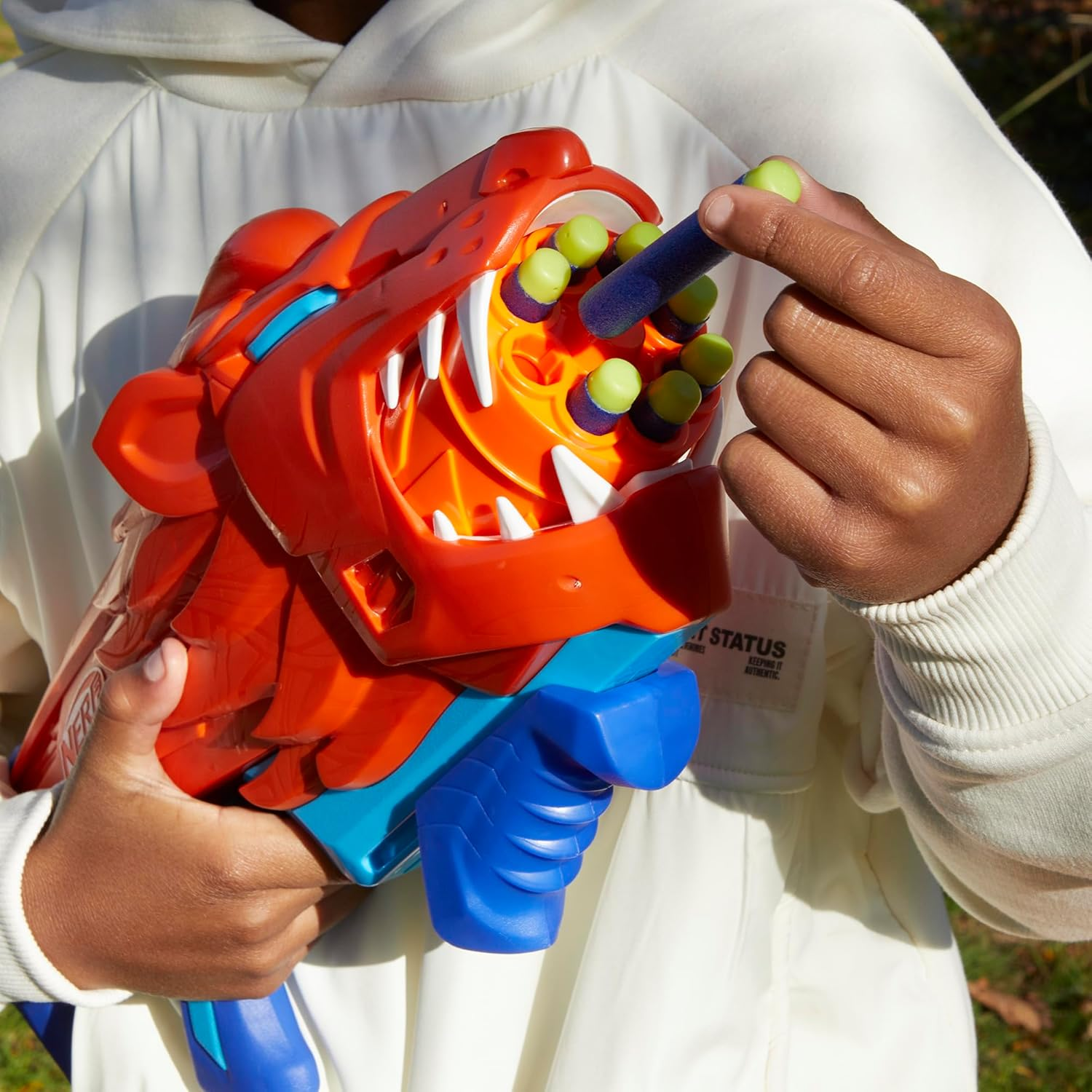 NERF Wild Lionfury Easy Play Dart Blaster Toy Gun Lightweight Kids 6+ Outdoor