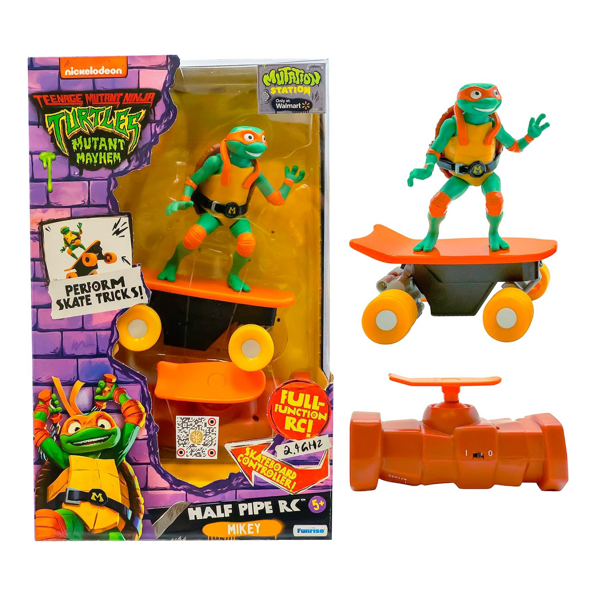 Teenage Mutant Ninja Turtle Michelangelo Half Pipe RC Vehicle Ages 5+ New Toy