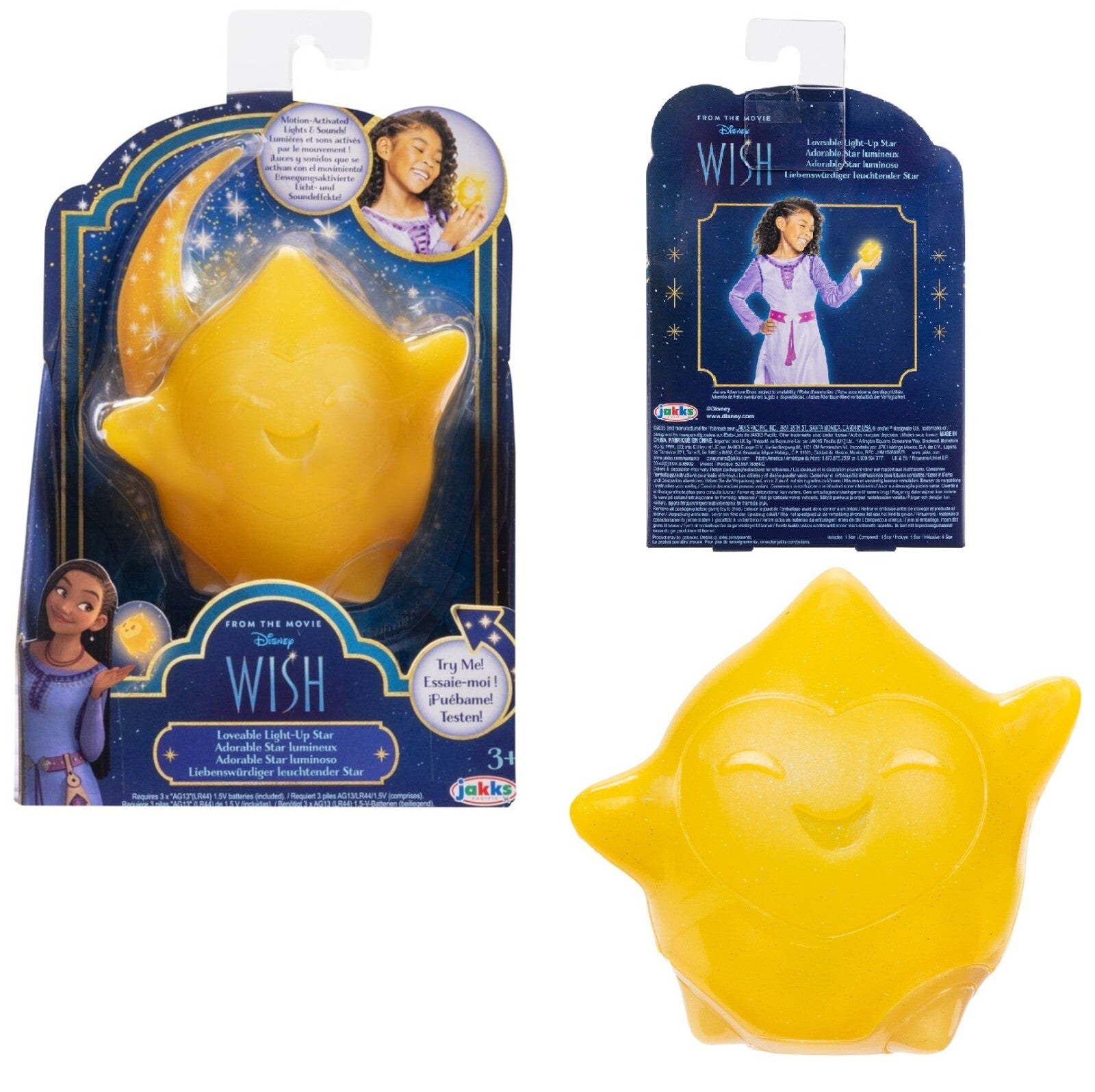 Disney Wish - Wishing Star with Light and Sound Soft Squishy Body Sparkle