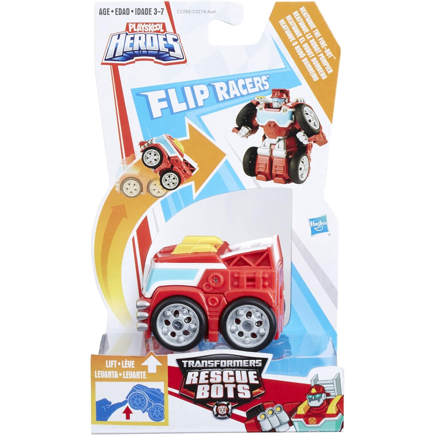Playskool Heroes Flip Racers Pullback Transformers Rescue Bot Quickshadow Robot