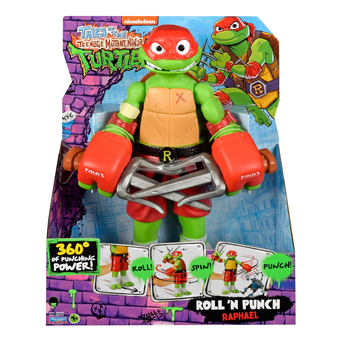 Tales of Teenage Mutant Ninja Turtles Giant Roll N Punch Raphael Figure New Toy