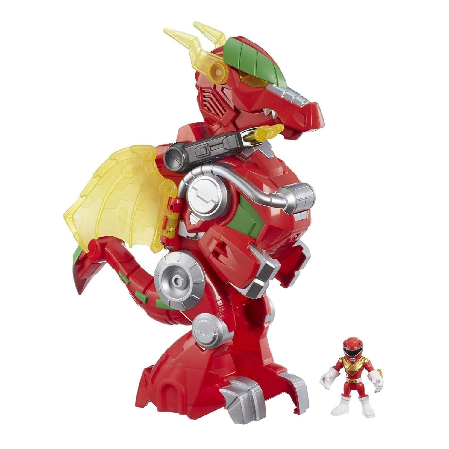 Power Rangers Red Ranger and Dragon Thunderzord 14 Inch Lights Sounds Toy  3+