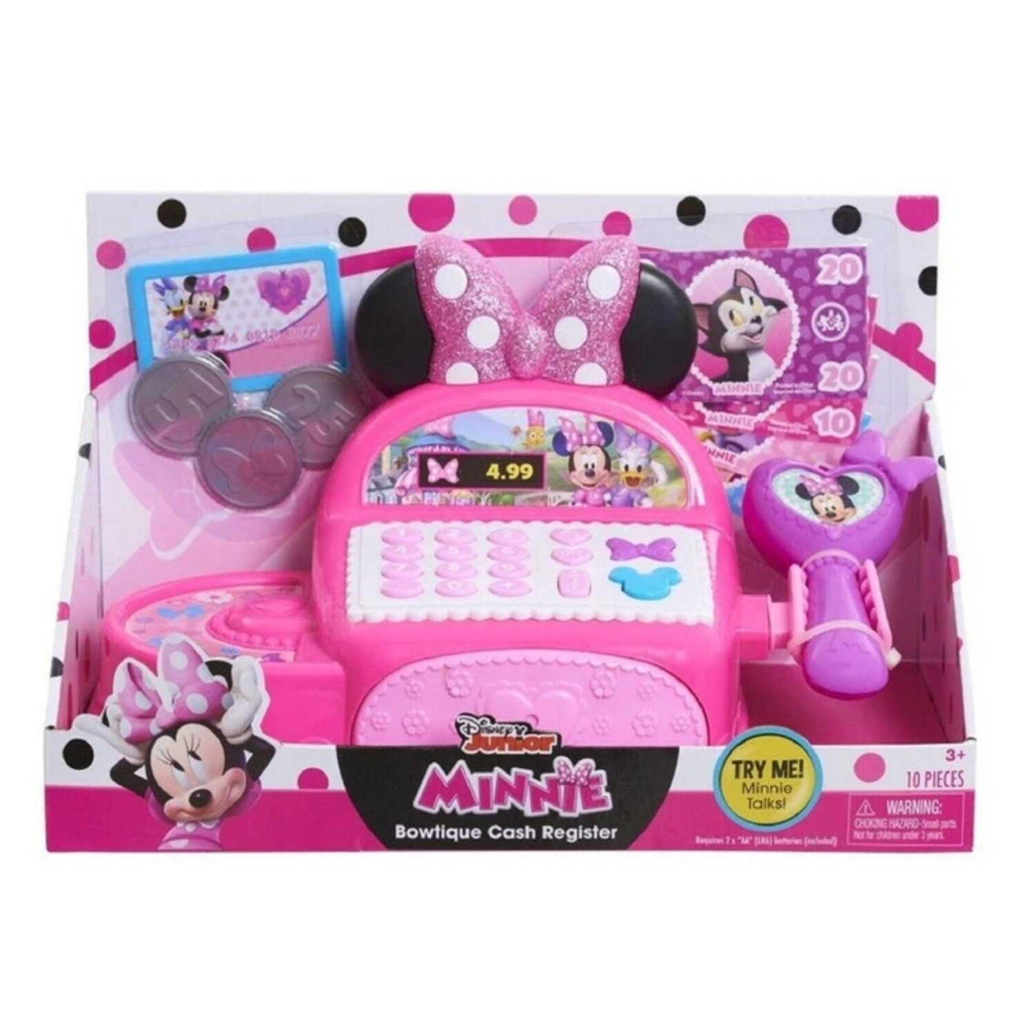 Disney Junior Minnie Mouse Bow-Tique Cash Register Ages 3+ Toy Play Credit Card