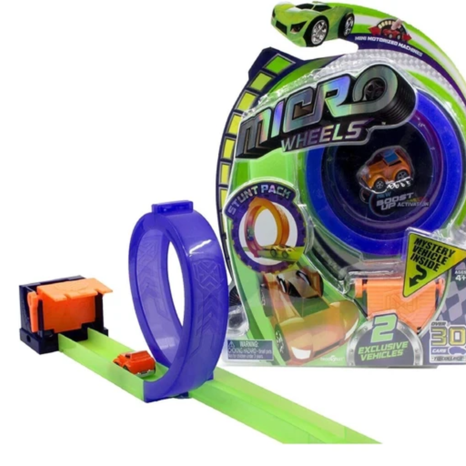 Micro Wheels Stunt Pack Mini Racing Car Set Assorted Race Fast Loop Track Gift