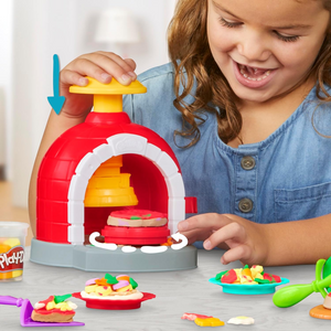 Play-Doh Kitchen Creations Pizza Oven Pretend Play Set 6 Compound 8 Accessories