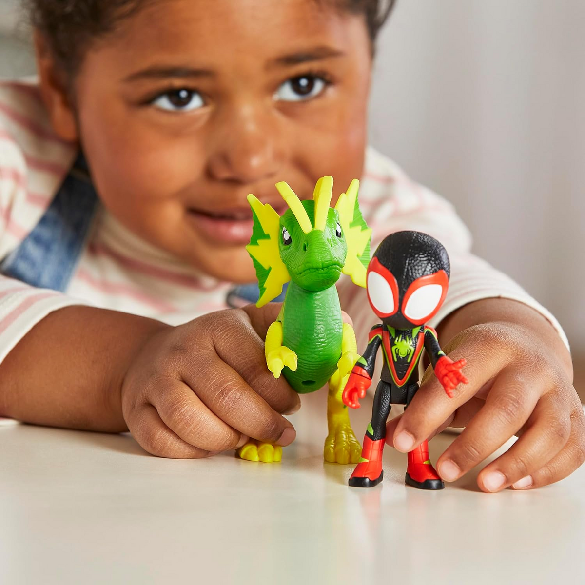 Spidey and Friends Dino Webs New Toy Miles and Electrosaurus
