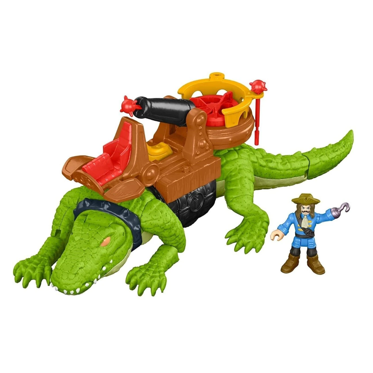 Fisher Price Imaginext Walking Crocodile and Pirate Hook Ages 3+ Toy Treasure