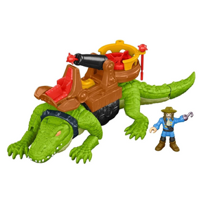 Fisher Price Imaginext Walking Crocodile and Pirate Hook Ages 3+ Toy Treasure
