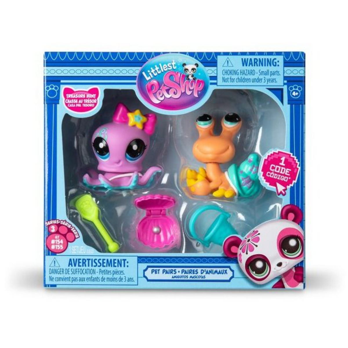 Littlest Pet Shop Pet Pairs Series 3 Treasure Hunt 2 Pack Figures New Toy