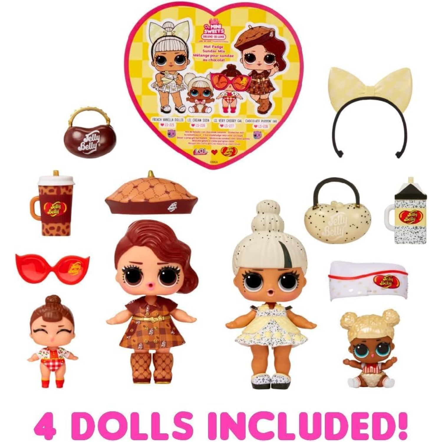LOL Surprise Loves Mini Sweets Deluxe Series 2 4 Dolls Candy Jelly Belly Age 4+