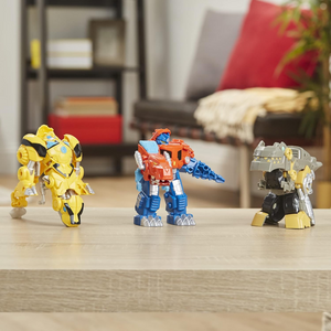 Transformers 3-Pack Optimus Prime Bumblebee Grimlock Robot Dinosaur New Toy
