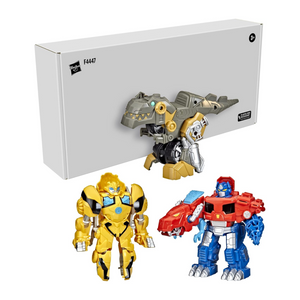 Transformers 3-Pack Optimus Prime Bumblebee Grimlock Robot Dinosaur New Toy