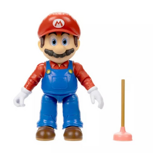 Super Mario Bros Movie Mario With Plunger Figure New Toy