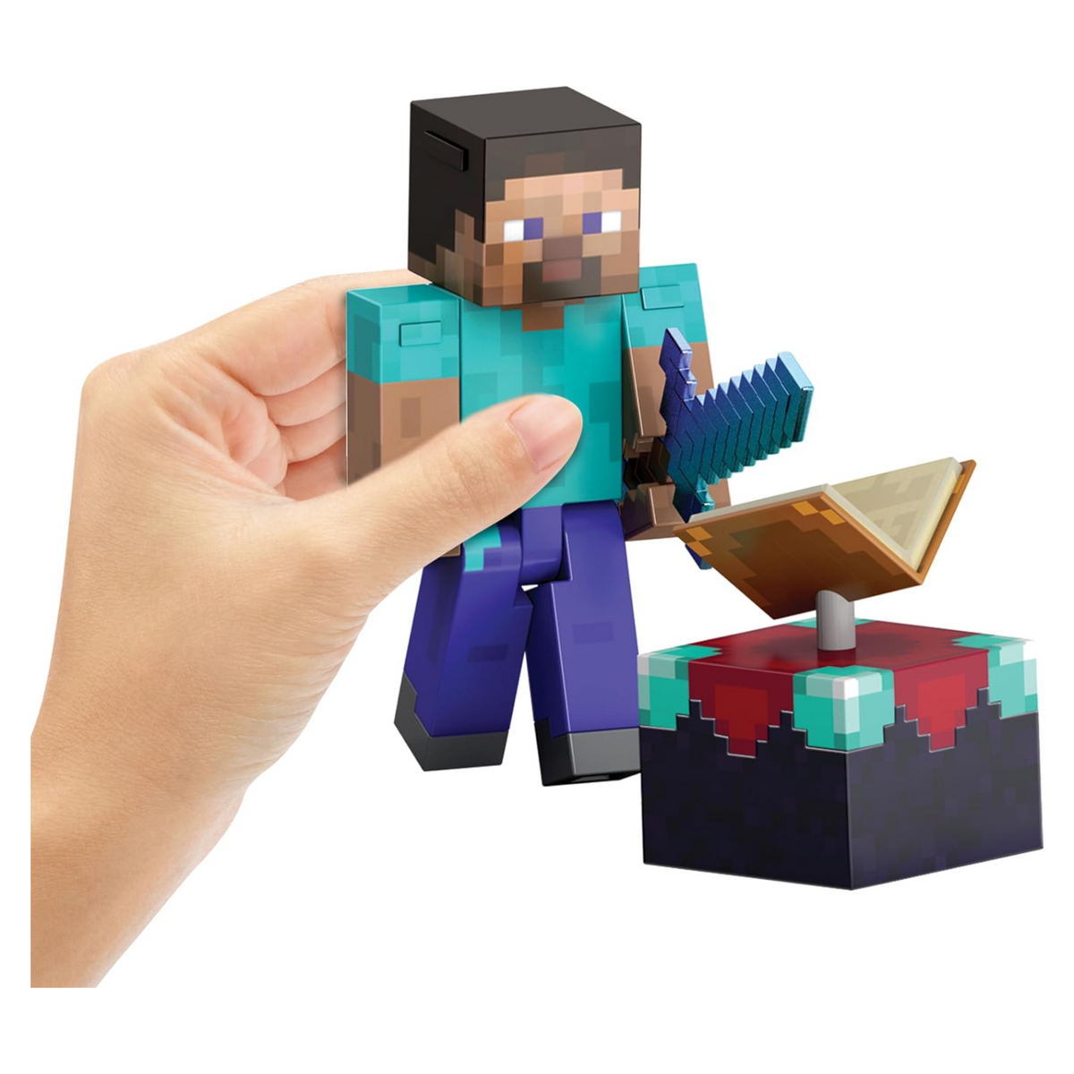 Minecraft Diamond Level Steve Action Figure New Toy With Accessories
