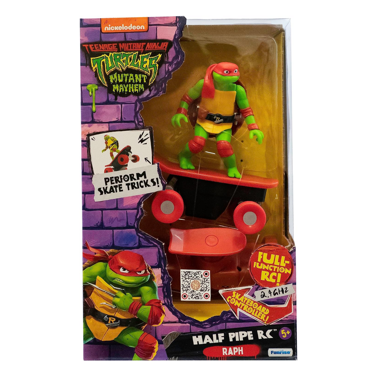 Teenage Mutant Ninja Turtle Raphael Half Pipe RC Vehicle Ages 5+ New Toy
