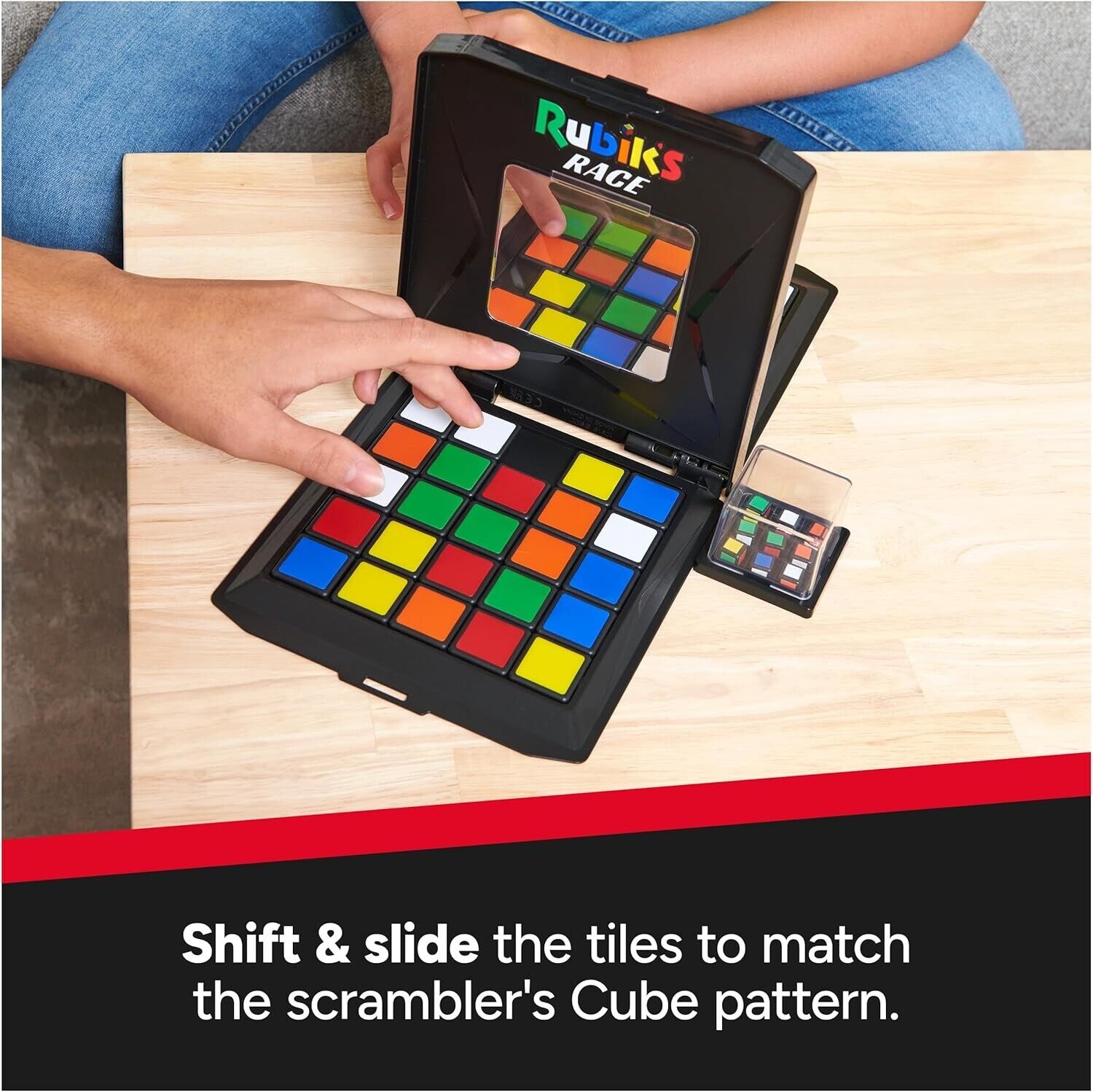 Rubik's Race Classic Fast-Paced Strategy Sequence Brain Teaser Travel Board Gam