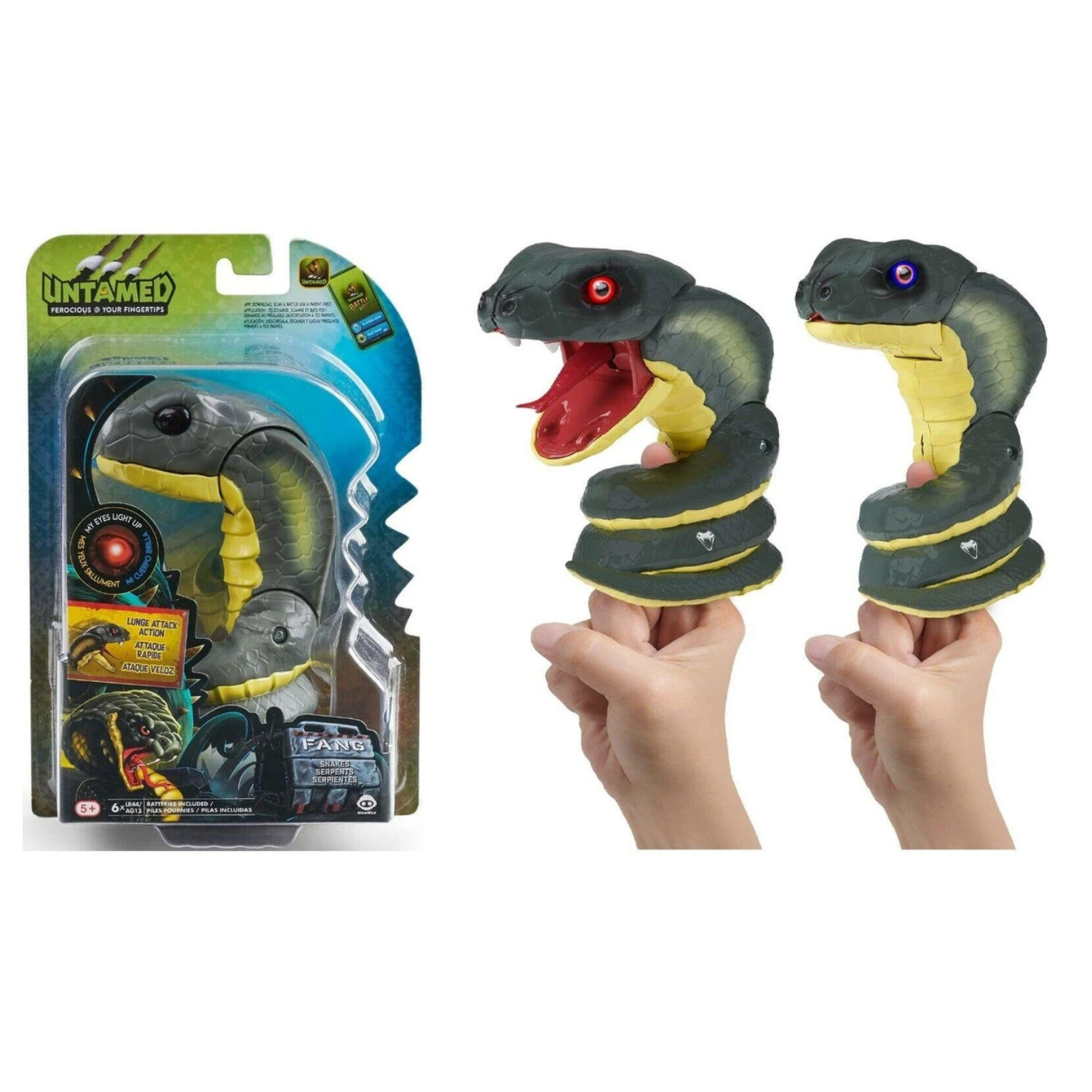 WowWee Fingerlings Untamed King Cobra Snake Fang Interactive Toy Pet
