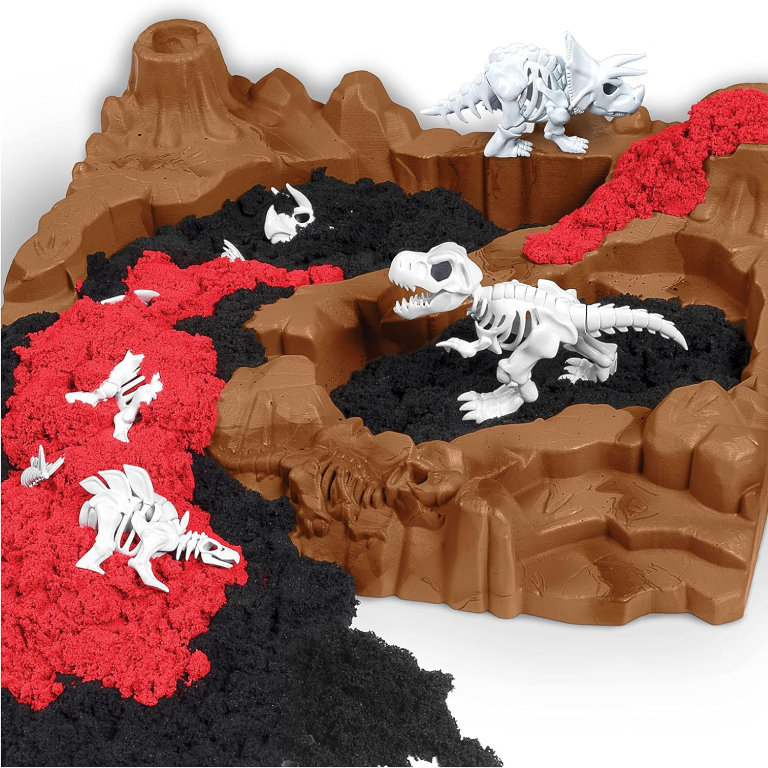 Kinetic Sand Dino Dig Playset with 10 Hidden Dinosaur Bones Kids Toy Age 6+ Gift