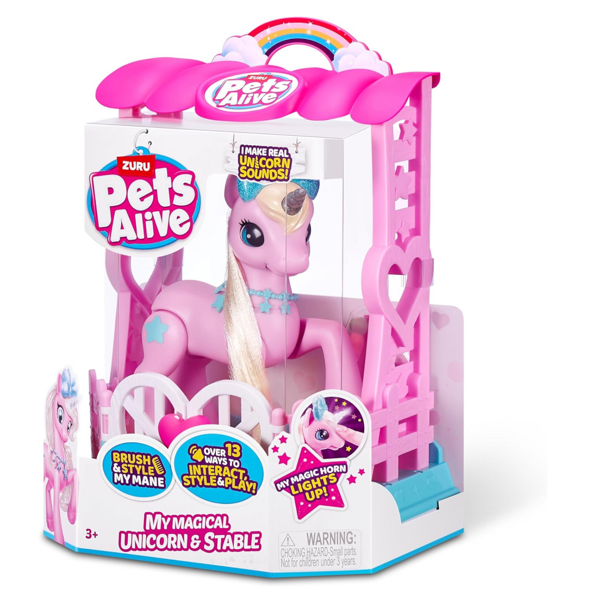 Pets Alive Zuru My Magical Unicorn and Stable Battery Powered Interactive Roboti