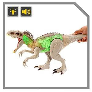 Mattel Jurassic World Indominus Rex Dinosaur Toy Lights Sounds Camouflage Motion