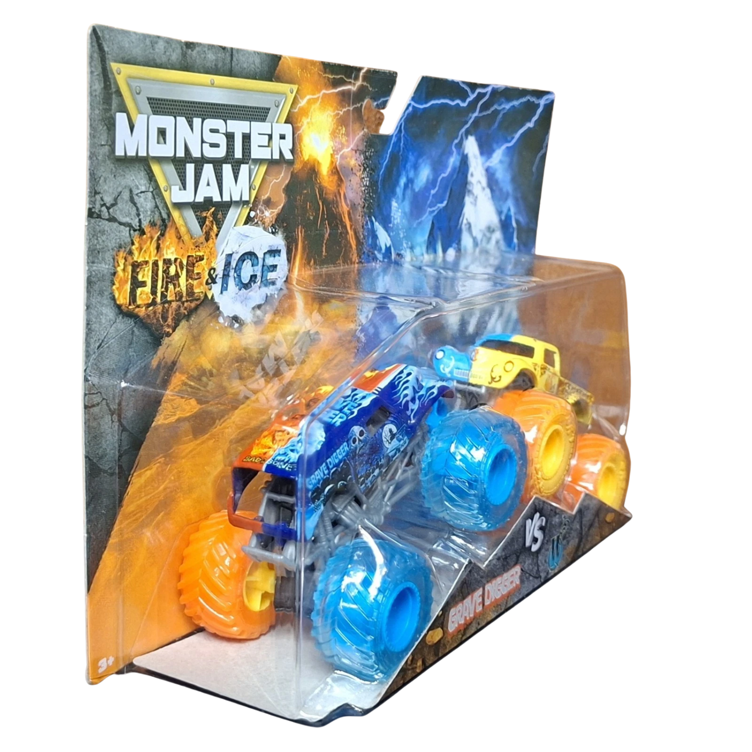 Monster Jam Fire And Ice Grave Digger And Whiplash 1 64 Trucks Ages 3 +