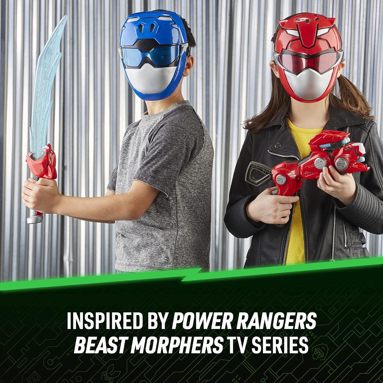 Nerf Power Rangers Cheetah Beast Blaster Toy Gun with 3 Foam Darts for Kids 8+