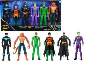 DC Comics Batman 6-Pack 12 Inch Batman Robin Nightwing Joker Riddler Copperhead