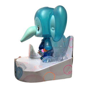 Large Squishy Elephant & Motorized Bubble Bus Toy Set – Ages 3+ Sensory Play Gif