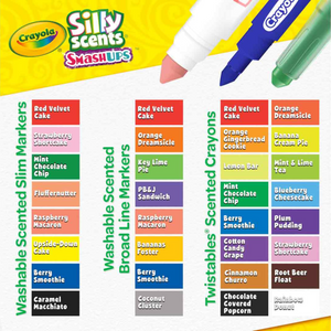 Crayola Silly Scents Mini Art Case Kit Scented Markers Crayons for Kids Ages 4+