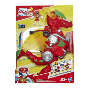 Power Rangers Red Ranger and Dragon Thunderzord 14 Inch Lights Sounds Toy  3+