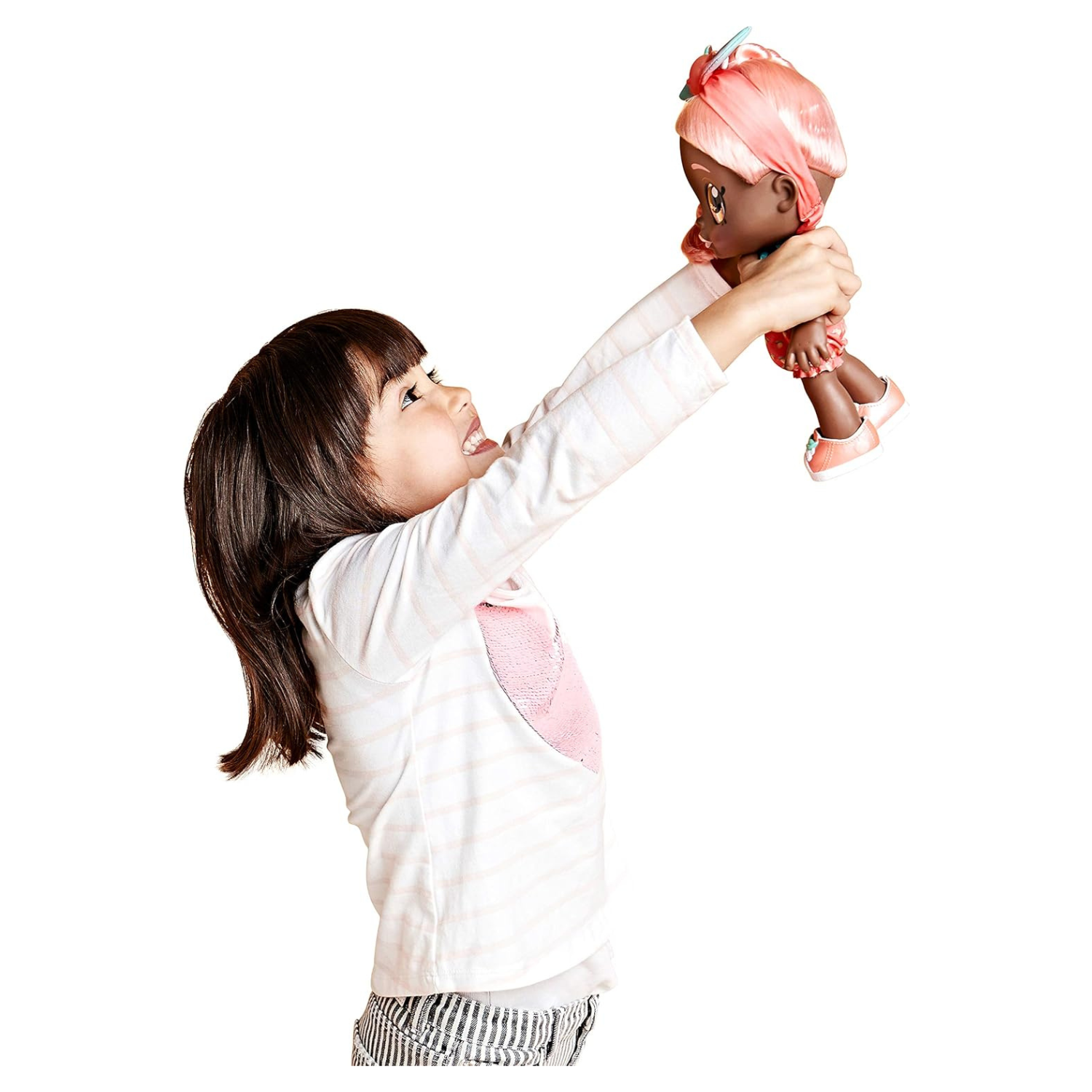 Kindi Kids Summer Peaches Interactive Doll Smoothie and Popsicle Toy for Kids