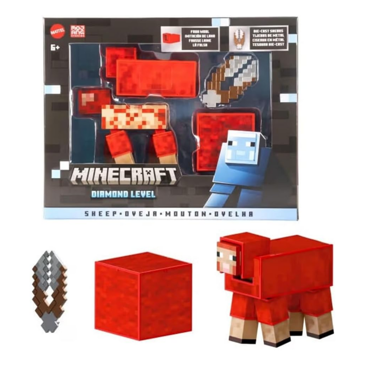 Minecraft Diamond Level Sheep Action Figure New Toy With Accessories