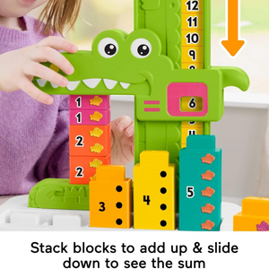 Fisher-Price Adding Alligator Counting Activity Preschool Learning Toy 10 Block