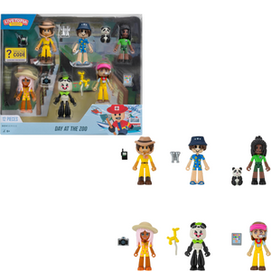 Livetopia Day at The Zoo Pack 6 Figures with Accessories Kids Toy Ages 6+Playset