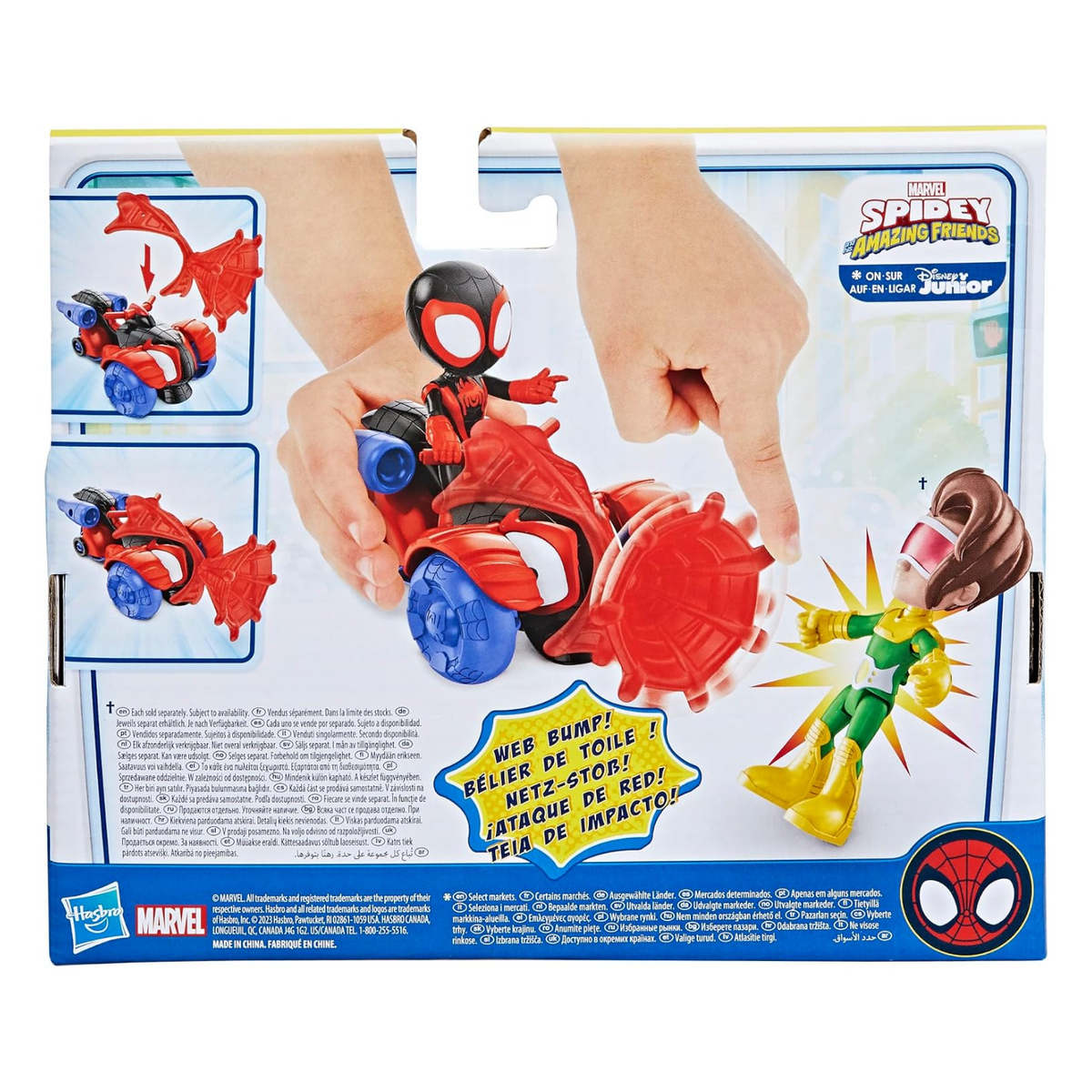 Spidey And Friends Techno Racer Vehicle Miles Morales With Accessory New Toy