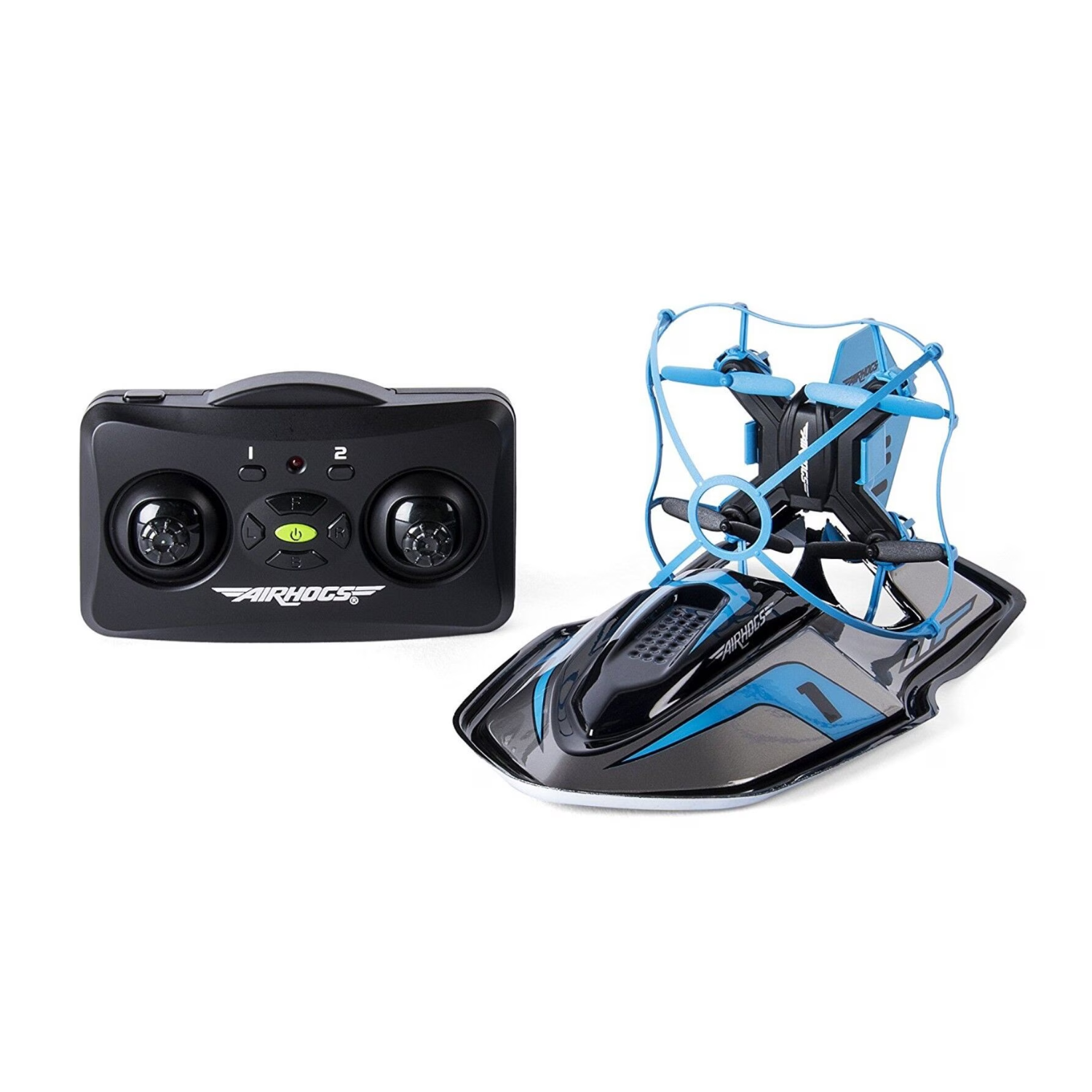 Air Hogs 2 in1 - Blue -Hyper Drift Drone High Speed Racing and Flying Ages 8+ Ca