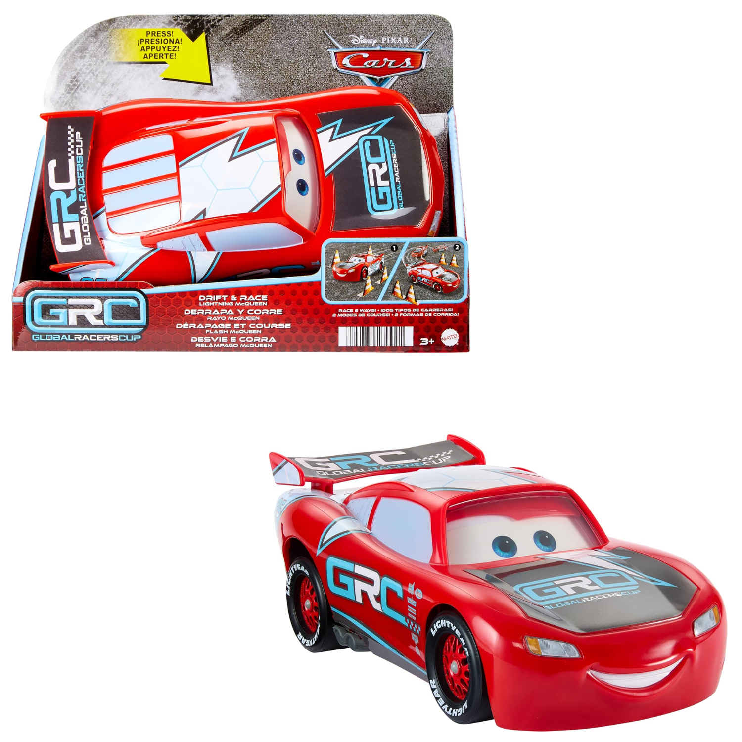Disney Pixar Cars Lightning McQueen Toy Vehicle Drift & Race Action Car 3+