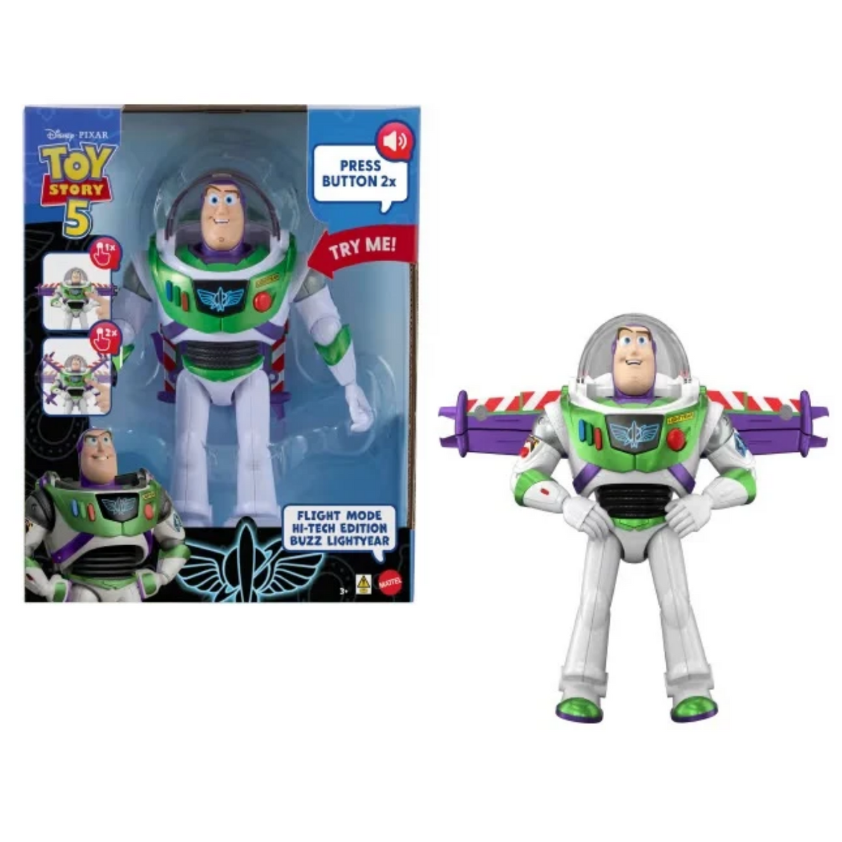 Toy Story 10.5 Inch Flight Mode Hi-Tech Edition Buzz Lightyear New Toy Robot