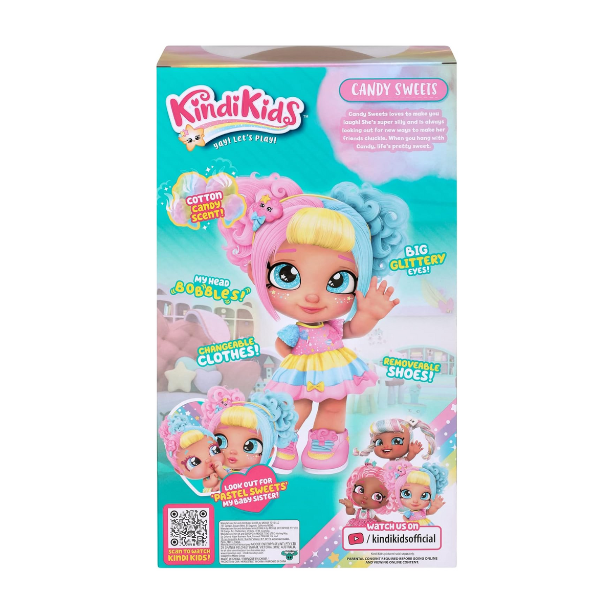 Kindi Kids Scented Big Sister Candy Sweets Preschool Doll New toy