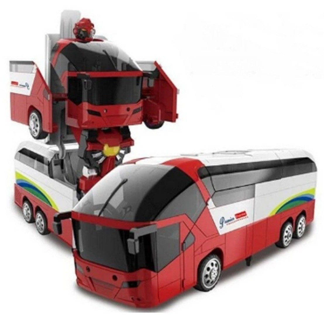 MZ Transforming Toy Bus 2372P RC IR Remote Control Robot Car Race Racing Robot