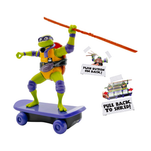Teenage Mutant Ninja Turtles Donnie Mutant Mayhem Skate Toy TMNT Sewer Shredders