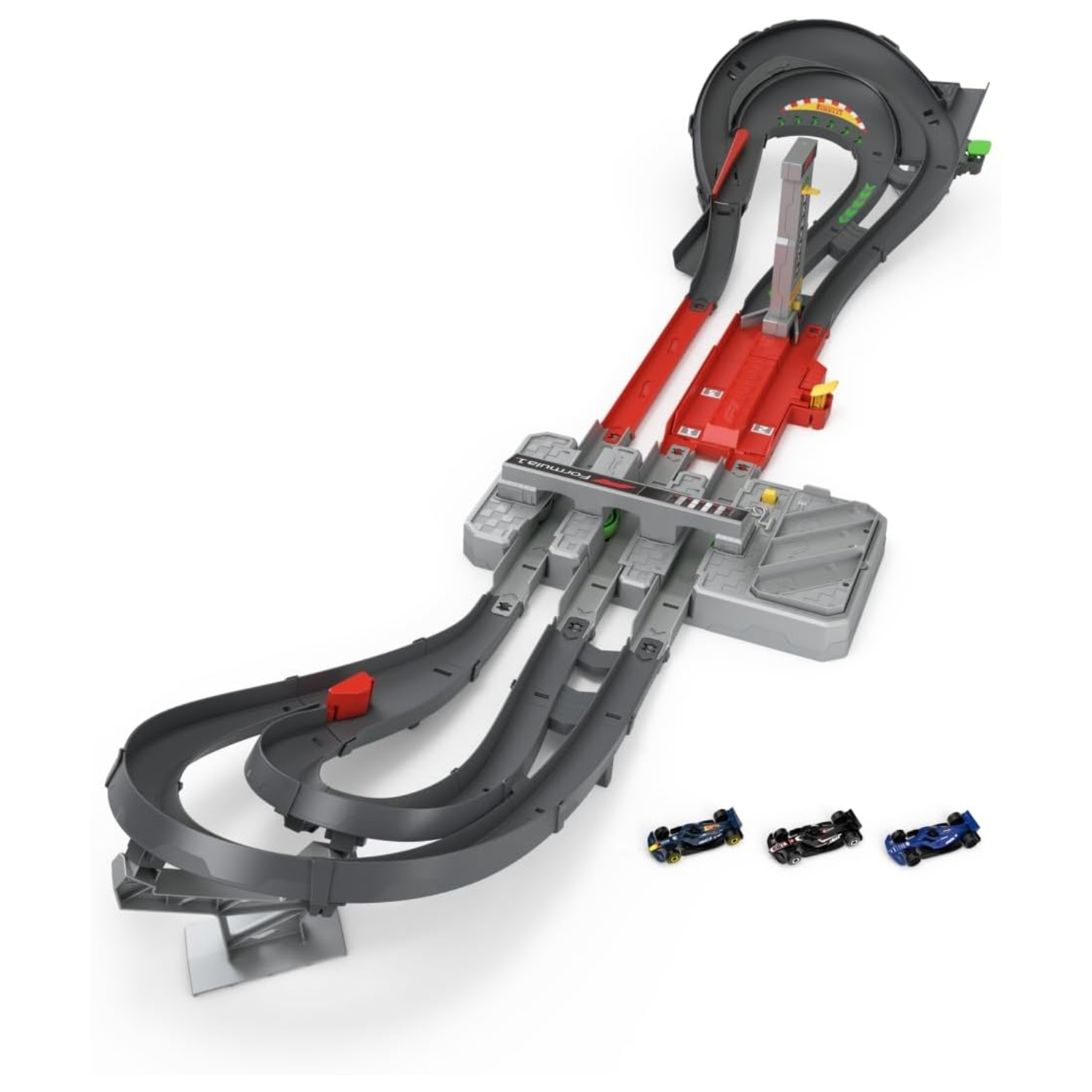 ​Hot Wheels Formula 1 Grand Prix Circuit Track Set with Three 1:64 Cars