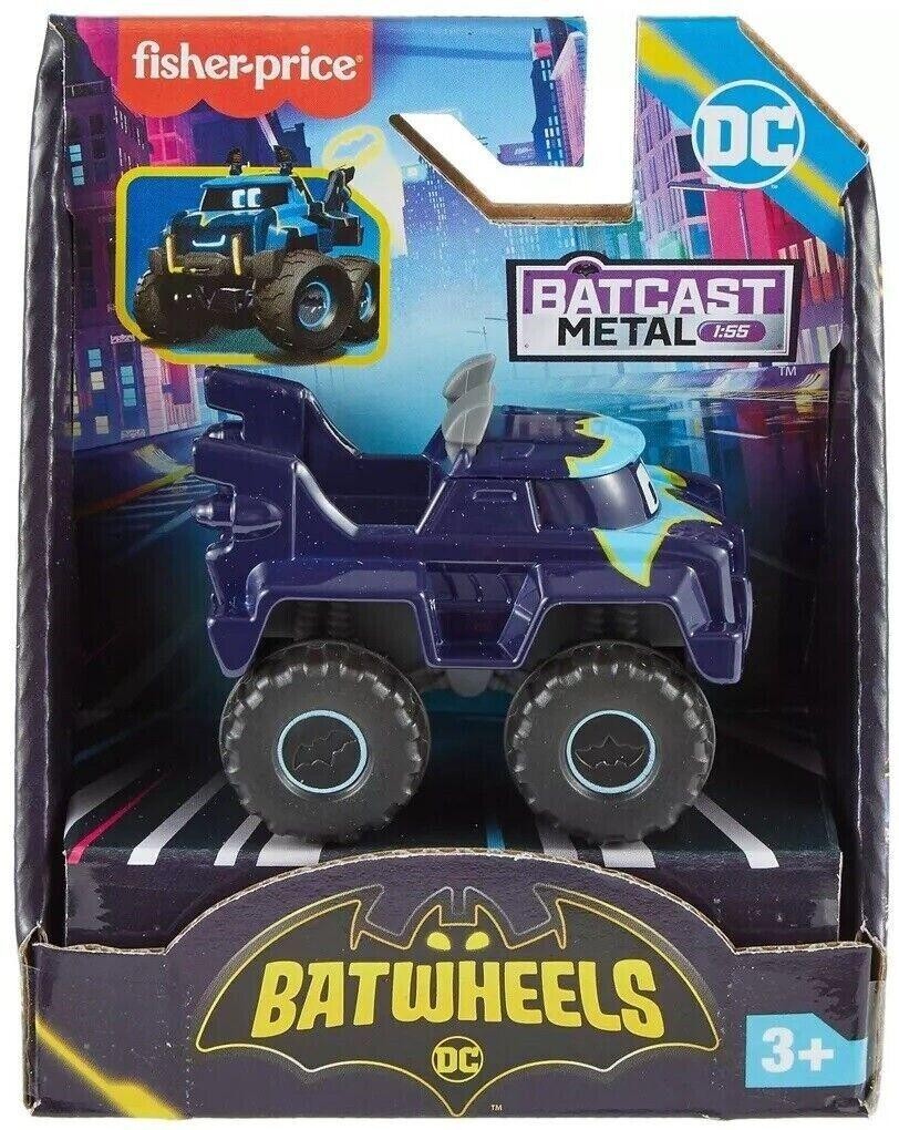 Fisher-Price DC Batwheels Metal Diecast 1:55 Buff Bat-Truck Cars Batcave Batman