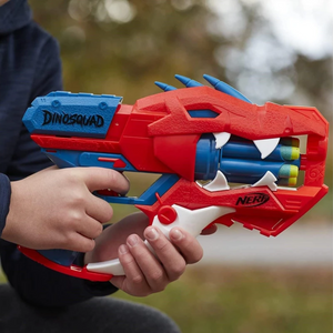 Nerf DinoSquad Raptor-Slash Dart Blaster 6-Dart Rotating Drum Slam Fire Gun Toy