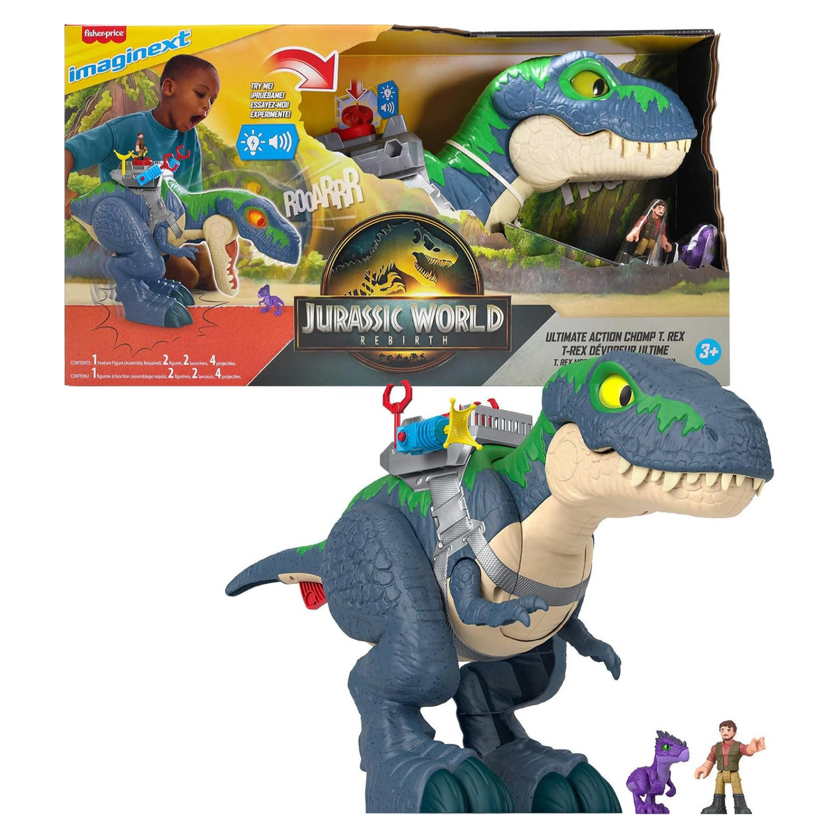 Fisher-Price Imaginext Jurassic World Rebirth Dinosaur Ultimate Chomp T-Rex 18