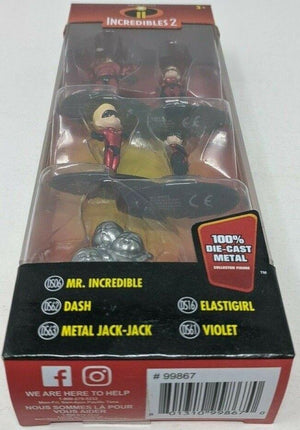 Incredibles 2 Nano Metalfigs Metal Mini 5-Pack Ages 3+ Toy Doll Elastigirl Play