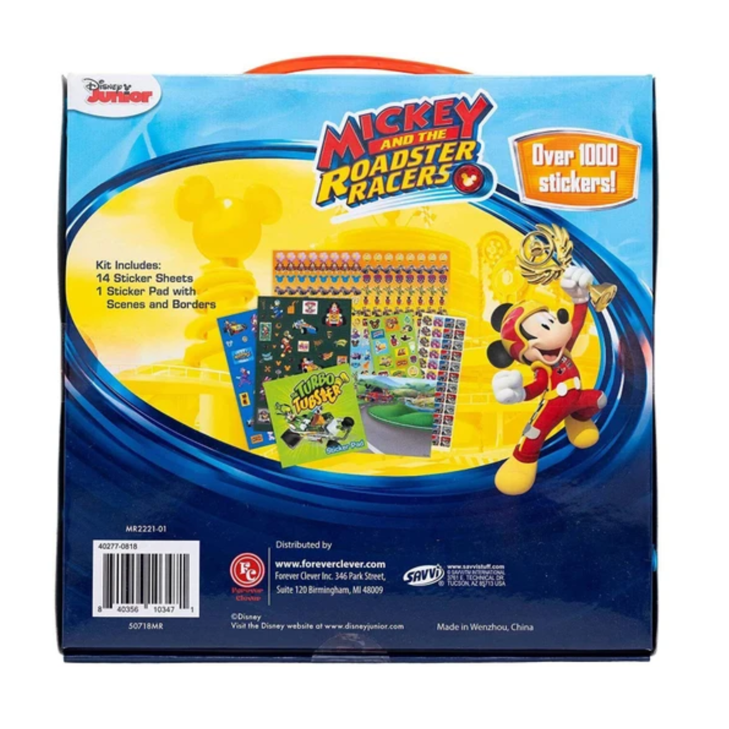 Mickey Mouse Roadster Racer Sticker Kits Ages 3+ Toy Car Play Learn Pre School